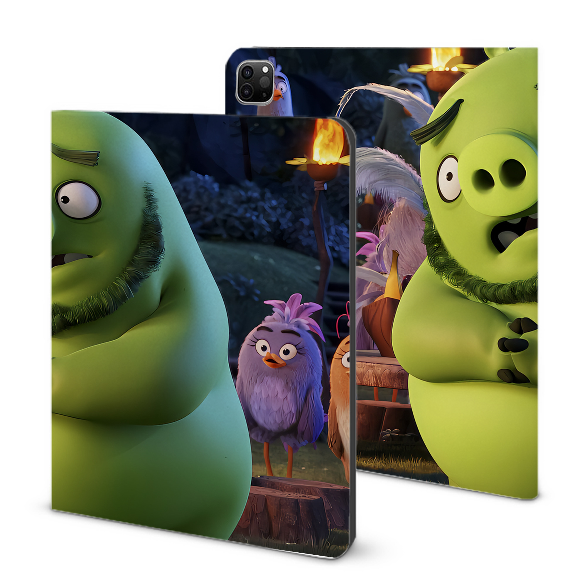 （画像用） Angry Birds アングリーバード IPad ケース ブック型 PUレザー TPU 耐衝撃 軽量 薄型 ペン収納なし 全面保護 IPad 各モデル対応